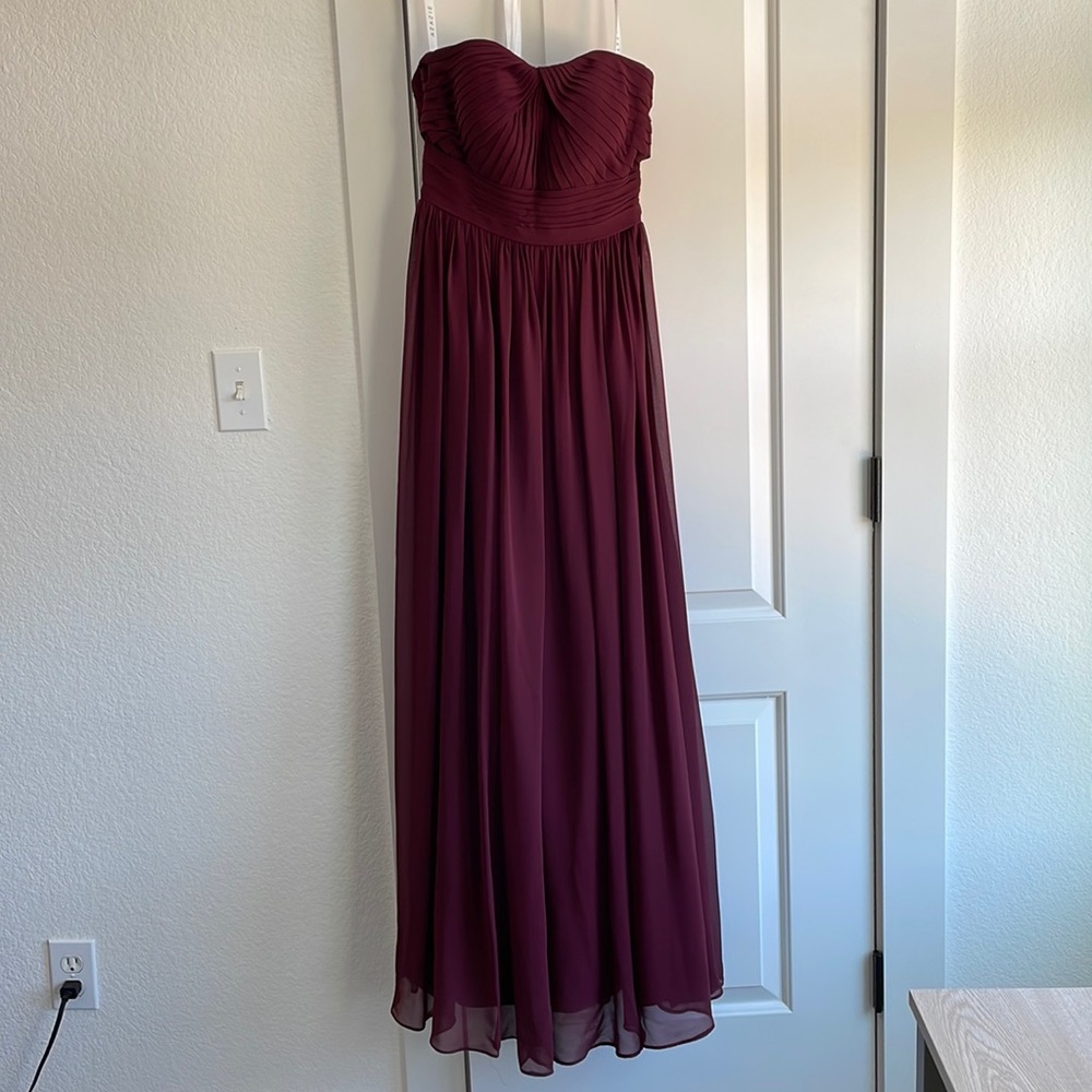 Azazie Milagros dress - Cabernet